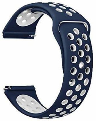 Big Wings 22mm Dual Color Silicone Strap Compatible with NOISE PULSE 2 , NOISE EVOLVE 3 Smart Watch Strap(Blue, White)
