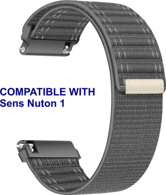 ACM WSM39A22GY2849 Watch Strap Nylon Soft 22mm for Sens Nuton 1 Smartwatch Grey Smart Watch Strap(Grey)