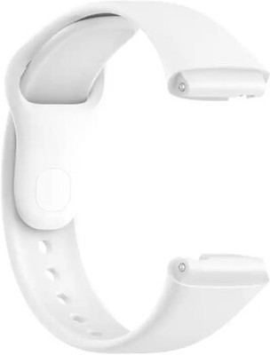 RUPELIK Silicon Wrist Watch Strap Compatible with Redmi Watch 3 Active/ Redmi Watch 3 Lite Smart Watch Strap(White)