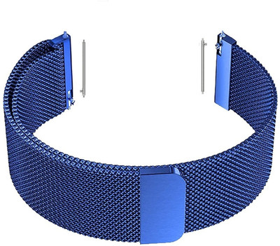 Melfo Mesh Strap Compatible with Ambrane Wise Eon Max Smart Watch Strap(Blue)