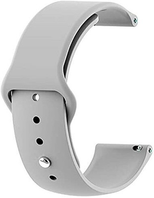 BLACK LOVIES 20 MM Soft Silicon Strap Compatible With Noice. X-Fit 1. Smart Watch Strap(Grey)