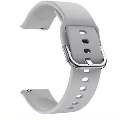 AOnes Silicone Belt Watch Strap with Metal Buckle for Boult Cosmic R Smart Watch Strap(Grey)