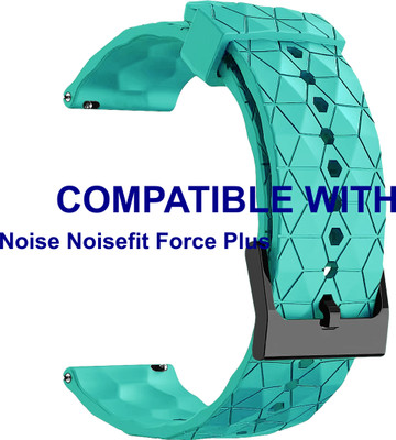 ACM Watch Strap Silicone Designer Belt for Noise Noisefit Force Plus Smartwatch Teal Blue Smart Watch Strap(Blue)
