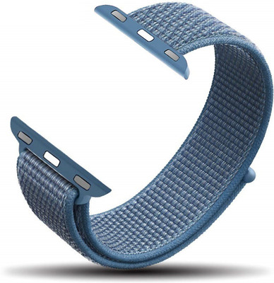 HIGAR Classic Double Layer Woven Nylon band for 42mm / 44mm i watch Smart Watch Strap(Blue)