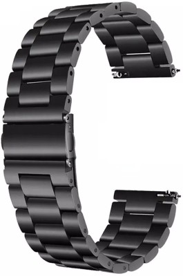 Melfo Stainless Steel Strap Compatible with Gionee Stylfit Gsw5 pro Smart Watch Strap(Black)