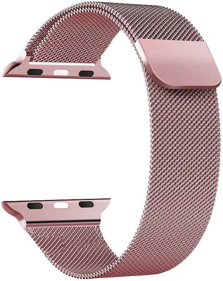 AOnes Magnetic Loop Watch Strap Slide 42mm 44mm 45mm 46mm 49mm for Hammer Pulse X Smart Watch Strap(Pink)