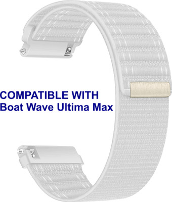 ACM WSM39A22WT2890 Watch Strap Nylon Soft 22mm for Boat Wave Ultima Max Smartwatch White Smart Watch Strap(White)