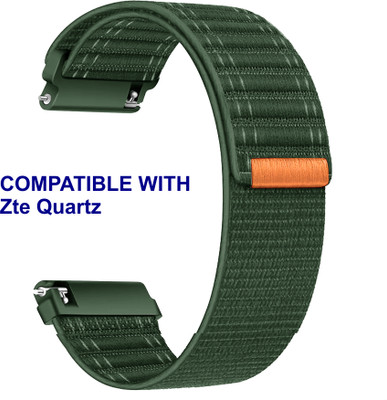 ACM WSM39A22GR1219 Watch Strap Nylon Soft 22mm for Zte Quartz Smartwatch Green Smart Watch Strap(Green)