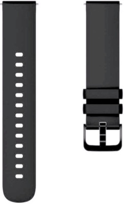 Reboot 19mm to 20 mm Silicone Smart Watch Strap for All Watches Smart Watch Strap(Black)