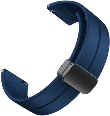 RUPELIK 22mm Silicone magnetic Strap Compatible With All 22mm Watches Strap(Check Image) Smart Watch Strap(Blue)