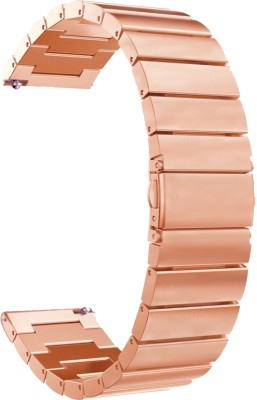ACM Watch Strap Steel Metal 20mm for Xiaomi Mibro Lite Smartwatch Rose Gold Smart Watch Strap(Gold)