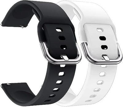 Cheetah Replacement Band 19mm Metal Buckle Silicon Compatible with Boat Storm Noise Color fit Pro 2, Smart Watch Strap(Black, White)