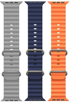Priavy Multicolors Smart Watch strap for iWatch Band Ultra 49mm/45mm/44mm/42mm Silicon 42 mm Silicone Watch Strap(Multicolor)