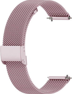 ACM Watch Strap Adjustable Metal for Fossil Gen 5 Julianna Hr Smartwatch Rose Pink Smart Watch Strap(Pink)