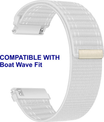 ACM WSM39A20WT2601 Watch Strap Nylon Soft 20mm for Boat Wave Fit Smartwatch White Smart Watch Strap(White)