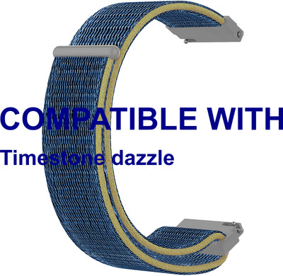 ACM WSM3V22BL3924 Watch Strap Nylon Loop Belt 22mm for Timestone dazzle Smartwatch Blue Smart Watch Strap(Blue)