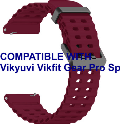 ACM WSM40B20PU2659 Watch Strap Silicone Sports 20mm for Vikyuvi Vikfit Gear Pro Spo2 Smartwatch Purple Smart Watch Strap(Purple)