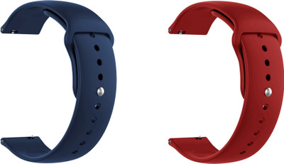 ACM Pack of 2 Watch Strap for Oneplus Watch Cobalt Smartwatch (Dark Blue/Red) Smart Watch Strap(Mullti Color)