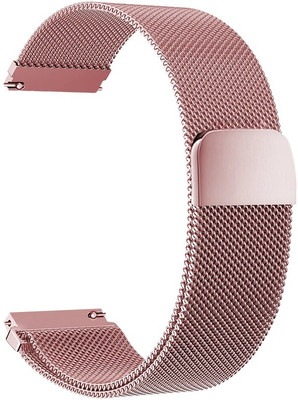 Colorcase Metal Strap Compatible with NoiseFit Endure Smart Watch Smart Watch Strap(Red, Pink)