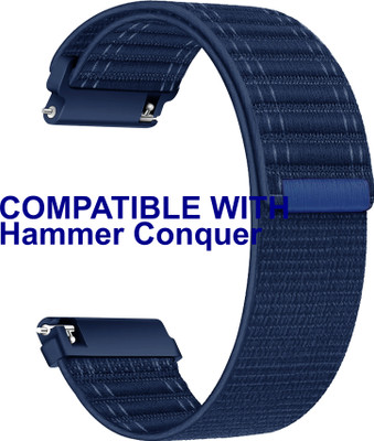 ACM WSM39A20BL3464 Watch Strap Nylon Soft 20mm for Hammer Conquer Smartwatch Belt Blue Smart Watch Strap(Blue)