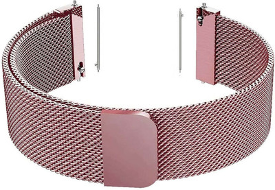 Melfo Mesh Strap Compatible with Crossbeats Orbit Infinit 2.0 Smart Watch Strap(Pink)