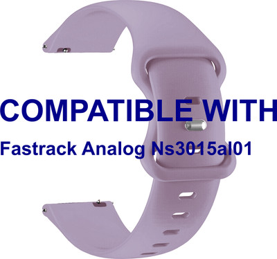ACM WSM13A22PU4047 Watch Strap Clip Belt 22mm for New Fastrack Analog Ns3015al01 Purple Smart Band Strap(Purple)