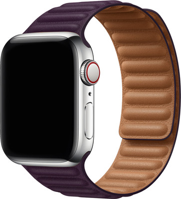 DailyObjects Maroon Lightweight Poppy Leather Link Watchband/Straps Compatible With Apple Watchband 42 mm/44 mm/45 mm/49 mm | Premium Flexible Slim Fit, Sporty Adjustable Strap with Magnetic Closure Watchband For Apple Ultra iWatch Series SE 8 7 6 5 4 3 2 1 (Smartwatch Not Included) Smart Watch Stra