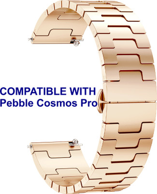 ACM WSM37Y20RSG2371 Watch Strap Metal Steel 20mm for Pebble Cosmos Pro Smartwatch Rose Gold Smart Watch Strap(Gold)
