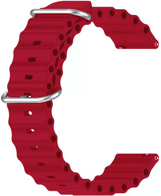 Melfo Soft Rubber Strap Compatible with Mevofit Air X1 Smart Watch Strap(Red)