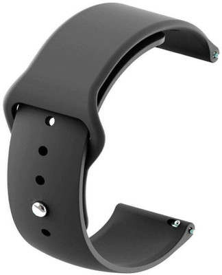 BLACK LOVIES 22 mm Soft Silicon Smartwatch Strap Copattible with Real _ me watch 2 Smart Watch Strap(Black)