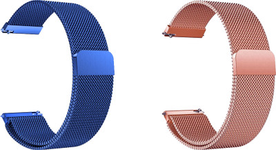 ACM Pack of 2 Watch Strap Magnetic for Amazfit Gtr 3 Pro (Blue/Rose Gold) Smart Watch Strap(Mullti Color)