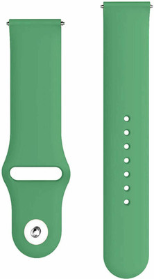 BLACK LOVIES 20 MM SILICON SMARTWATCH STRAP BAND BELT Smart Watch Strap(Green)
