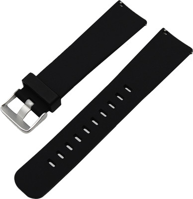 ACM Watch Strap Silicone for Strand By Obaku Smart Watch Smartwatch Black Smart Watch Strap(Black)