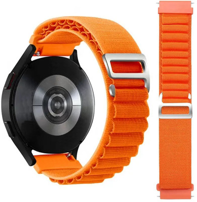 AOnes Alpine Nylon Loop Watch Strap for Fireboltt Bsw001 Smart Watch Strap(Orange)
