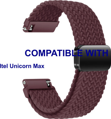 ACM WSM26N22PU3864 Watch Strap Woven Braided Magnetic 22mm for Itel Unicorn Max Smartwatch Purple Smart Watch Strap(Purple)