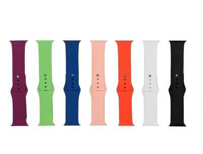 BLACK LOVIES Watch Strap Compatible with Apple Watch Straps 42mm 44mm, Soft Silicone Belt Sport Wristbands Smart Watch Band for iWatch Series SE 6/5/4/3/2/1 (PACK OF 7) Smart Watch Strap(Mullti Color)
