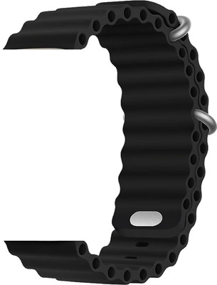 Firetook Ocean Strap Loop Nylon Bands/Straps Compatible with Watch T55/T550 W26, 49mm 45mm 44mm 42mm Men & Women, Adjustable Strap with Metal G-Hook Premium Strap for iWatch Ultra Series SE 8 7 6 5 4 3 2 1 Smart Watch Strap Smart Watch Strap(Black)