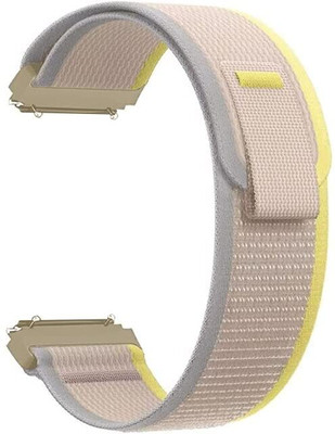 KHR 20mm Trail Loop Strap for AmazFit, Noise Colorfit, Fireboltt, Boat for All 20MM Smart Watch Strap(Yellow)