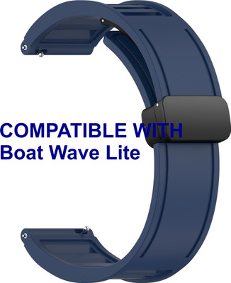 ACM WSM35W22DBL2575 Watch Strap Magnetic Clasp 22mm for Boat Wave Lite Smartwatch Dark Blue Smart Watch Strap(Blue)