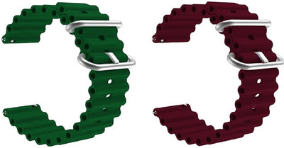 PUNAK 20 MM OCEAN SPORT SMARTWATCH BAND STRAPS Smart Watch Strap(Green, Purple)