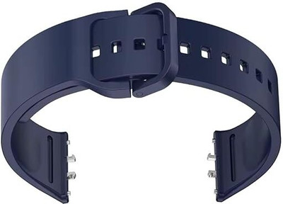 RUPELIK Premium Soft Silicone Adjustable Wristband Strap for Sam Galaxy Fit 3 Smart Watch Strap(Blue)