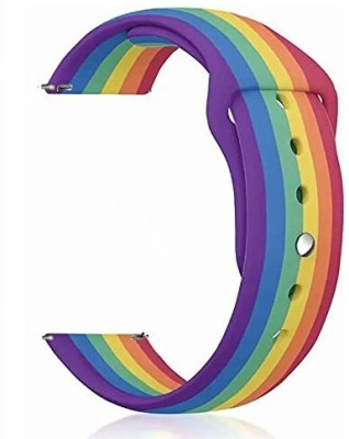 Melfo Rainbow Silicone Compatible with Mobvoi Ticwatch C2+ Smart Watch Strap(Mullti Color)