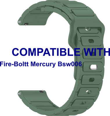 ACM Watch Strap Silicone Belt Button for Fire-Boltt Mercury Bsw006 Smartwatch Green Smart Watch Strap(Green)