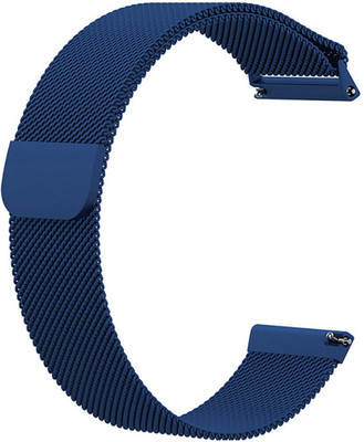 Zelfo Magnetic Metal Chain Strap Compatible with Pebble Vama Smart Watch Smart Watch Strap(Blue)