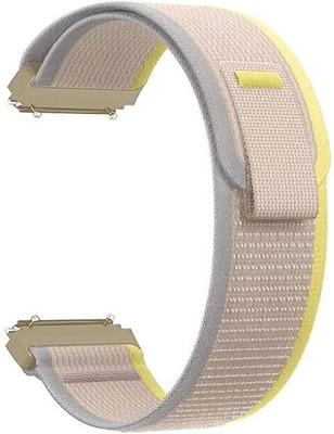 WEI INTERNATIONAL 22mm Nylon Trail Loop Band Strap Compatible with Noise ColorFit Caliber | ColorFit Caliber 2 | ColorFit Caliber 2 Buzz Smart Watch Strap With 22mm Lugs Smart Watch Strap(Yellow, Grey)