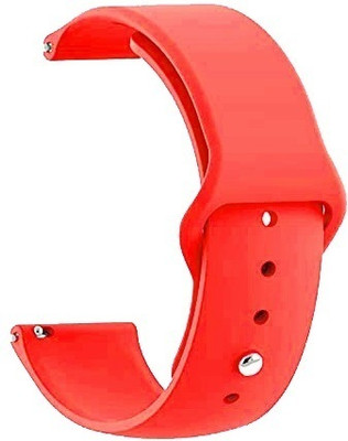 BLACK LOVIES 20 MM Soft Silicon Smartwatch Strap Compatible With AMMAZE FIIT Bip U Pro Smart Watch Strap(Red)