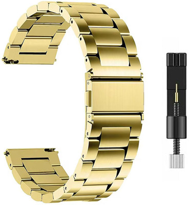 AOnes Watch Strap Stainless Steel Metal for Fossil Gen 3 Explorist Hr Smart Watch Strap(Gold)