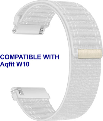 ACM WSM39A20WT1305 Watch Strap Nylon Soft 20mm for Aqfit W10 Smartwatch White Smart Watch Strap(White)