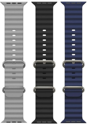 Priavy Smart Watch strap for iWatch Band Ultra 49mm/45mm/44mm/42mm 42 mm Silicone Watch Strap(Multicolor)