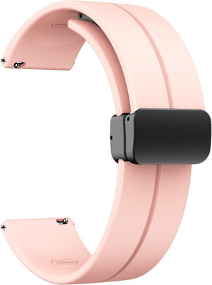 Cell King Watch Belt Silicone Bands for Fastrack Reflex Play Smartwatch | Soft Silicone Replacement Straps with Magnetic Clasp Smart Watch Strap(Pink)